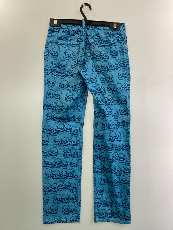 【中古品】【メンズ】  HYSTERIC GLAMOUR ヒステリックグラマー 3AP-2582 90S　SKULL PRINT PANT スカルプリントパンツ 151-250215-ks-55-min サイズ：M カラー：ブルー 万代Net店