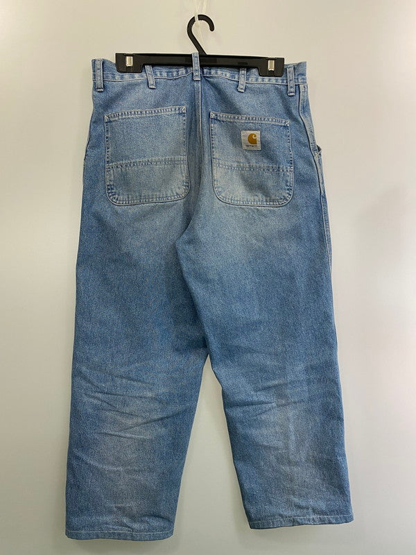 【中古品】【メンズ】  CARHARTT WIP SIMPLE PANT DENIM PANTS I022947.01.ZO.32 カーハートダブリューアイピー シンプルパンツ デニムパンツ ボトムス 153-250218-yn-01-min サイズ：32×32 カラー：ライトインディゴ 万代Net店