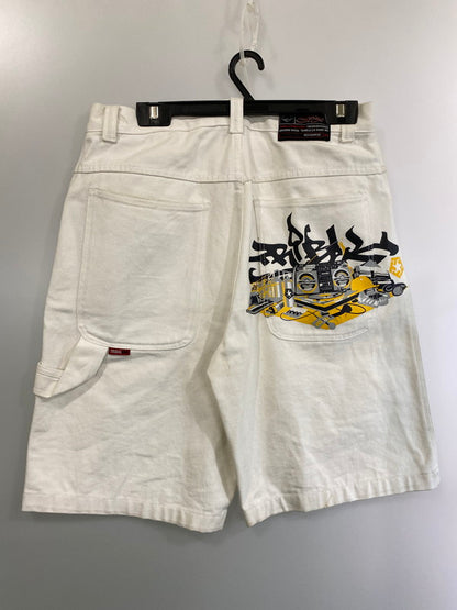 【現状渡し品】【メンズ】  TRIBAL STREETWEAR トライバル ストリート ウェア CARGO SHORTS カーゴショーツ 157-250223-ks-18-min サイズ：36 カラー：ホワイト 万代Net店