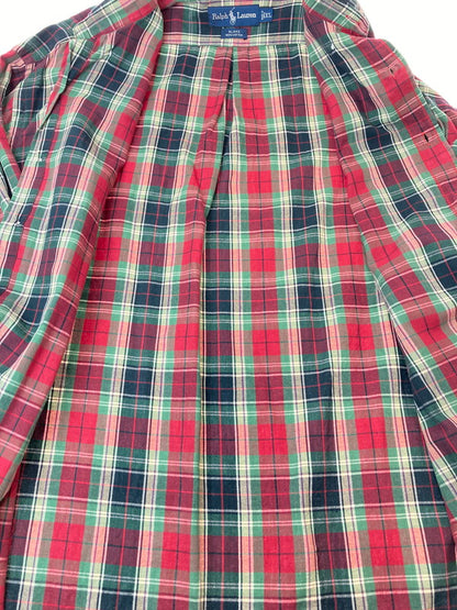 【中古品】【メンズ】 RALPH LAUREN ラルフローレン RALPH LAUREN BLAKE CHECK SHIRT チェックシャツ トップス 146-250222-ks-03-min サイズ：XL カラー：レッド系 万代Net店