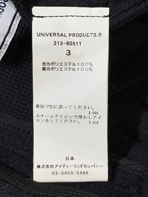 【中古品】【メンズ】 UNIVERSAL PRODUCTS ユニバーサルプロダクツ 213-60511 FLEECE TRACK PANTS フリーストラックパンツ 151-250222-ks-27-min サイズ：3 カラー：ブラック 万代Net店