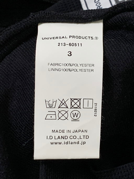 【中古品】【メンズ】 UNIVERSAL PRODUCTS ユニバーサルプロダクツ 213-60511 FLEECE TRACK PANTS フリーストラックパンツ 151-250222-ks-27-min サイズ：3 カラー：ブラック 万代Net店