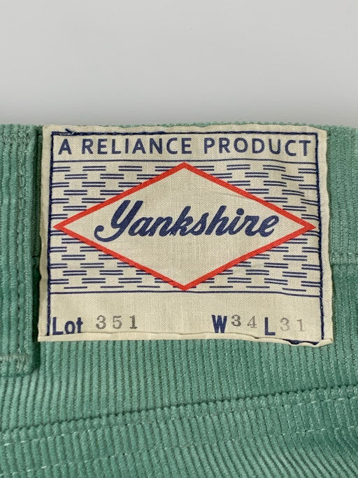 【中古品】【メンズ】  YANKSHIRE ヤンクシャー 440-212-11 CORDUROY PANT コーデュロイパンツ 151-250222-ks-26-min サイズ：W34L31 カラー：グリーン 万代Net店