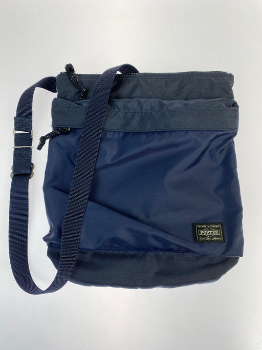 【中古品】【メンズ】 PORTER ポーター 855-05901 FORCE SHOULDER BAG フォース ショルダーバッグ 188-250220-me-03-min カラー：ネイビー 万代Net店