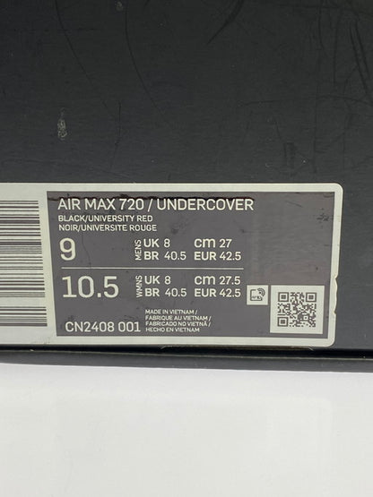 【中古品】【メンズ】 NIKE ナイキ ×UNDERCOVER アンダーカバー CN2408-001 AIR MAX 720 "BLACK" 靴 シューズ スニーカー 160-250218-AS-16-min サイズ：27cm カラー：ブラック 万代Net店