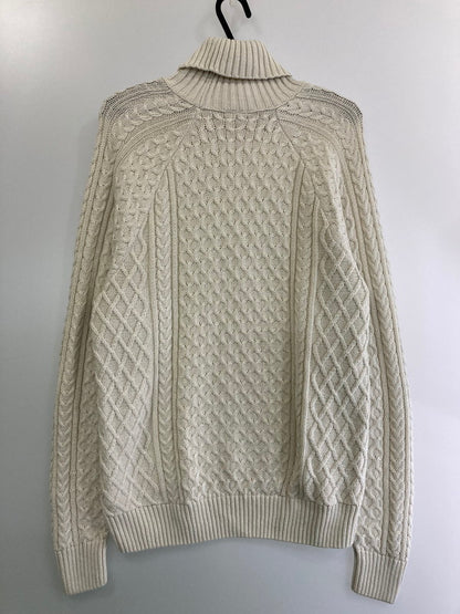 【中古品】NIKE ナイキ AS M NL CABLE KNIT TURTLENECK FB7771-072 ケーブル ニット タートルネック 長袖 トップス 148-250219-em-14-min サイズ：M カラー：ホワイト系 万代Net店