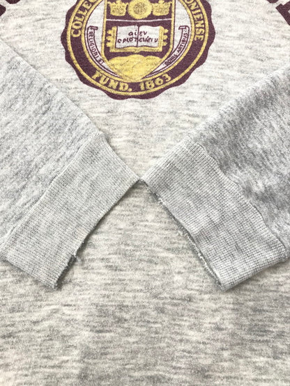 【現状渡し品】【メンズ】 CHAMPION チャンピオン 80's COLLEGE SWEAT SHIRT 後期 トリコタグ 80年代 カレッジ スウェット シャツ トレーナー ヴィンテージ トップス 146-260503-rt-07-tag サイズ：XL カラー：グレー 万代Net店