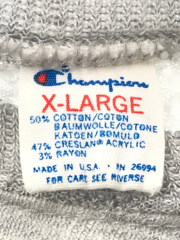 【現状渡し品】【メンズ】 CHAMPION チャンピオン 80's COLLEGE SWEAT SHIRT 後期 トリコタグ 80年代 カレッジ スウェット シャツ トレーナー ヴィンテージ トップス 146-260503-rt-07-tag サイズ：XL カラー：グレー 万代Net店