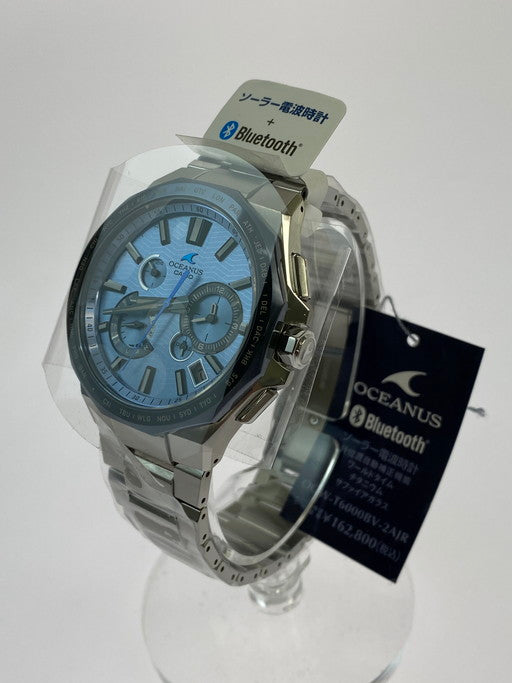 【中古美品】【メンズ】  OCEANUS オシアナス OCW-T6000BV-2AJR 20周年記念モデル ソーラー 電波 腕時計 197-250216-AS-27-min カラー：シルバー ブルー文字盤 万代Net店