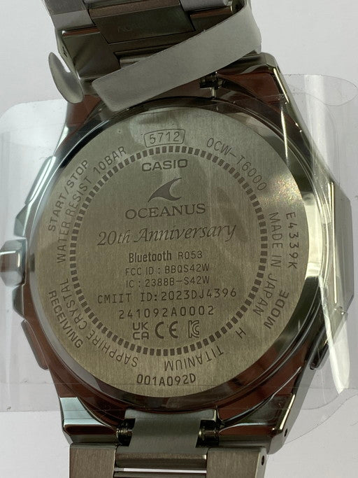 【中古美品】【メンズ】  OCEANUS オシアナス OCW-T6000BV-2AJR 20周年記念モデル ソーラー 電波 腕時計 197-250216-AS-27-min カラー：シルバー ブルー文字盤 万代Net店