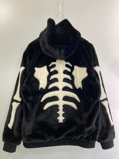 【中古品】【メンズ】 VANSON バンソン BONE HOODED JACKET フーデッドジャケット ボア アウター 145-250218-yn-19-min サイズ：XL カラー：ブラック 万代Net店