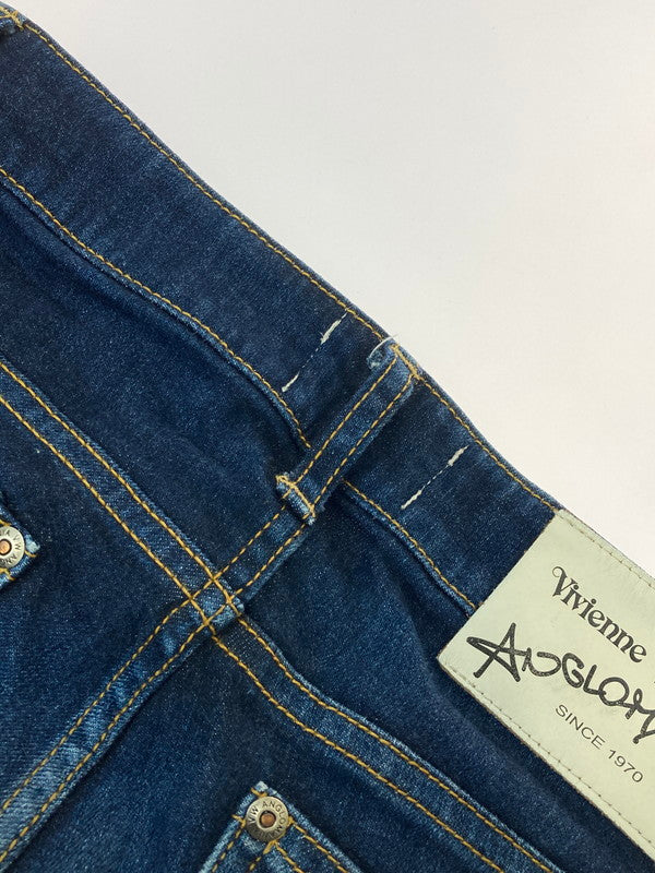 【中古品】【レディース】 Vivienne Westwood ANGLOMANIA ヴィヴィアンウエストウッド アングロマニア スキニーデニムパンツ 171-250222-ks-13-min サイズ：36 カラー：インディゴ 万代Net店