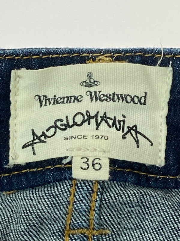 【中古品】【レディース】 Vivienne Westwood ANGLOMANIA ヴィヴィアンウエストウッド アングロマニア スキニーデニムパンツ 171-250222-ks-13-min サイズ：36 カラー：インディゴ 万代Net店