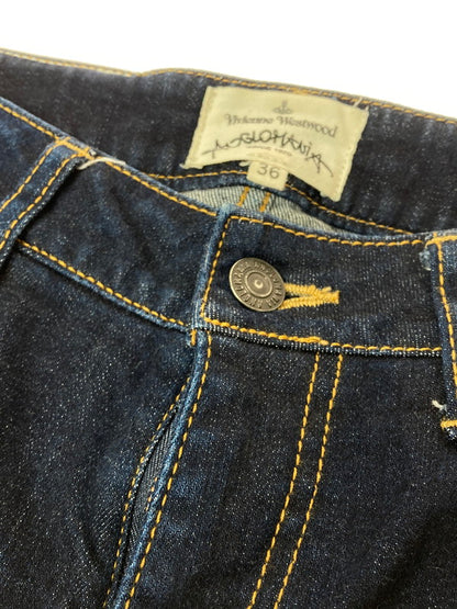 【中古品】【レディース】 Vivienne Westwood ANGLOMANIA ヴィヴィアンウエストウッド アングロマニア スキニーデニムパンツ 171-250222-ks-13-min サイズ：36 カラー：インディゴ 万代Net店