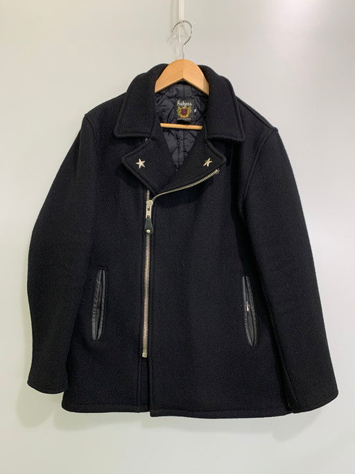 【中古品】【メンズ】 schott ショット WOOL RIDERS JACKET 7068 ウール ライダースジャケット メンズ アウター アメリカ製 145-250219-em-22-min サイズ：36 カラー：ブラック 万代Net店