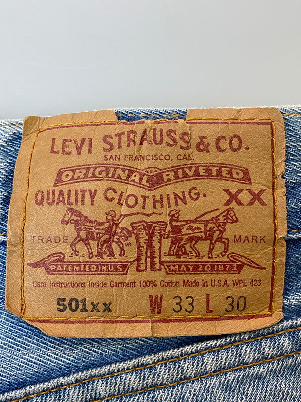 【中古品】【メンズ】  LEVI'S ボトムス 552刻印 96年8月製造 USA製 ボタンフライ 501XX デニムパンツ ボトムス 157-250219-AS-25-min サイズ：33×30 カラー：ライトインディゴ 万代Net店