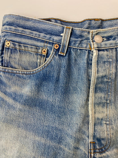 【中古品】【メンズ】  LEVI'S ボトムス 552刻印 96年8月製造 USA製 ボタンフライ 501XX デニムパンツ ボトムス 157-250219-AS-25-min サイズ：33×30 カラー：ライトインディゴ 万代Net店