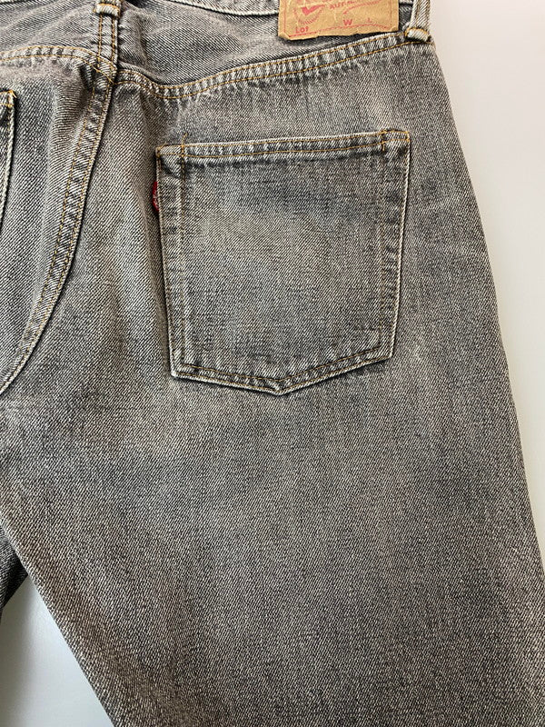 【中古品】【メンズ】  DENIME ドゥニーム ボタンフライ セルビッチ デニムパンツ ボトムス 156-250219-AS-22-min サイズ：W34 カラー：グレー 万代Net店