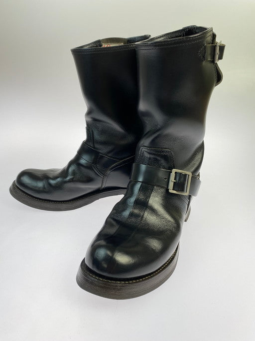 【中古品】【メンズ】  BUCO ブコ HORSEHIDE ENGINEER BOOT CORDVAN ホースハイド エンジニアブーツ コードバン 靴 164-250221-me-22-min サイズ：7 1/2 カラー：ブラック 黒 万代Net店