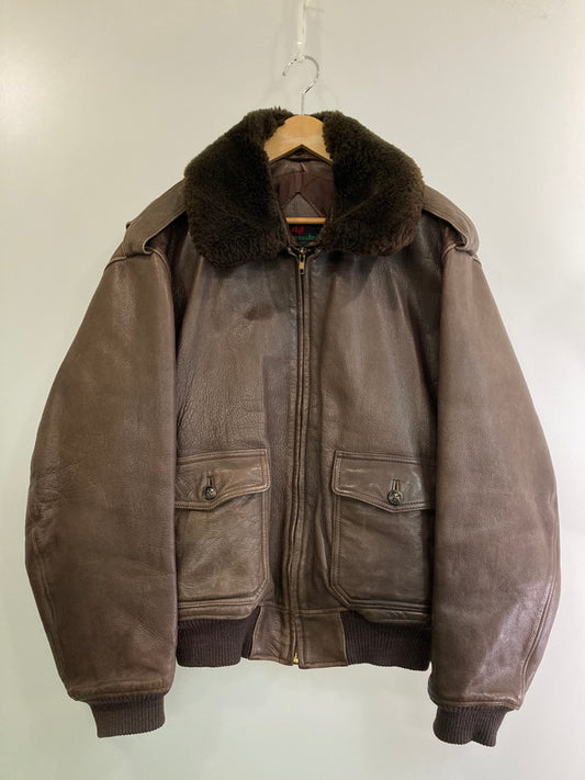 【中古品】【メンズ】 Abercrombie & Fitch アバクロンビー&フィッチ A-2 FLIGHT JACKET 70S フライト ジャケット メンズ アウター 146-250219-em-27-min サイズ：L カラー：ブラウン 万代Net店