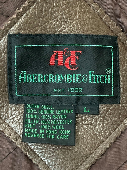 【中古品】【メンズ】 Abercrombie & Fitch アバクロンビー&フィッチ A-2 FLIGHT JACKET 70S フライト ジャケット メンズ アウター 146-250219-em-27-min サイズ：L カラー：ブラウン 万代Net店