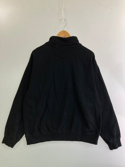 【中古品】【メンズ】 HUF ハフ REGIONAL HALF ZIP FLEECE リージョナル ハーフジップ フリース トップス  142-250218-jt-18-min サイズ：XL カラー：ブラック 万代Net店