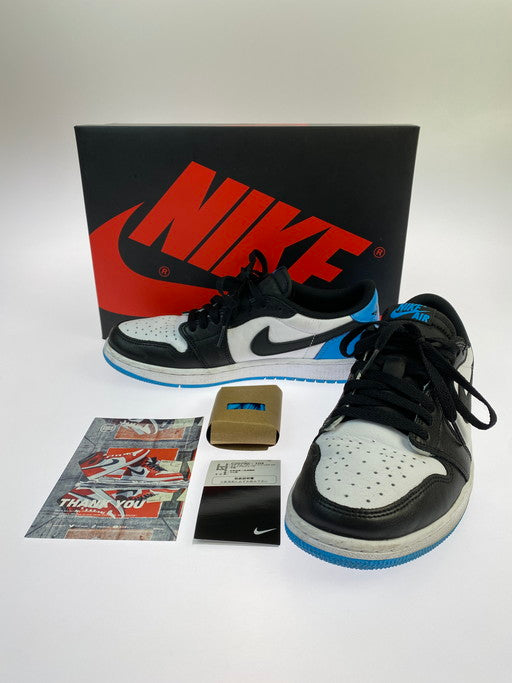 【中古品】【メンズ】 NIKE ナイキ AIR JORDAN 1 LOW OG CZ0790-104 エア ジョーダン 1 ロー オリジナル スニーカー 靴 160-250221-yn-02-min サイズ：27.5cm US9.5 カラー：WHITE/DK POWDER BLUE-BLACK 万代Net店