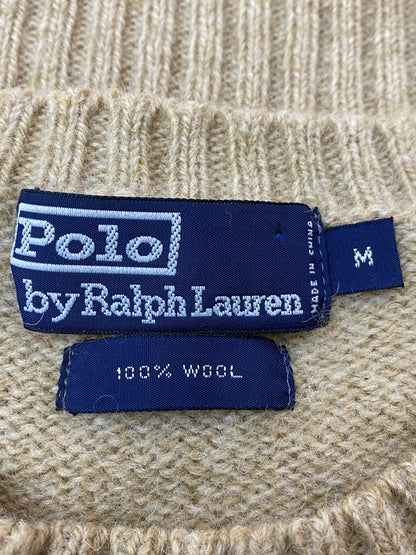 【中古品】【メンズ】  RALPH LAUREN ラルフローレン 90S POLO BEAR SWEATER セーター ニット 146-250219-AS-5-min サイズ：M カラー：ベージュ 万代Net店