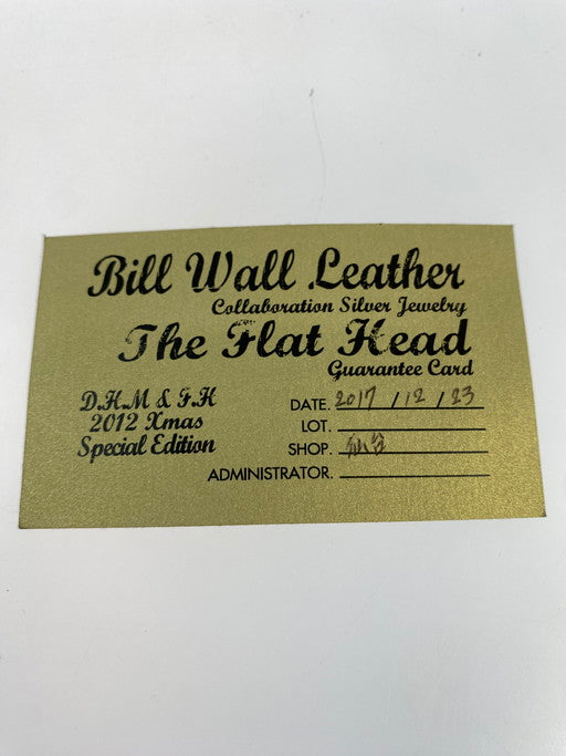 【中古品】【メンズ/レディース】 BILL WALL LEATHER ビルウォールレザー × THE FLAT HEAD フラットヘッド SKULL BRACELET ブレスレット アクセサリー 192-250223-AS-7-min カラー：シルバー 万代Net店