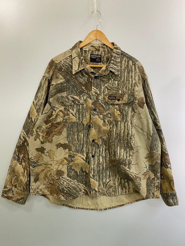 【中古品】【メンズ】  RATTLERS ラトラーズ REAL TREE CAMO SHIRT 長袖シャツ 146-250219-AS-13-min サイズ：XXL カラー：カモフラージュ 万代Net店