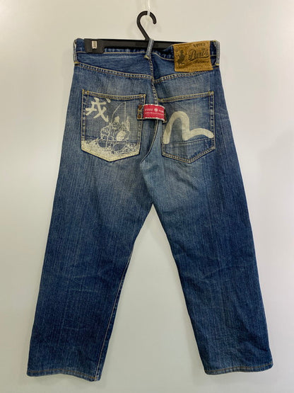 【中古品】【メンズ】  EVISU エヴィス PARIS DENIM PANT ボトムス デニムパンツ 156-250219-AS-21-min サイズ：32×34 カラー：インディゴ 万代Net店