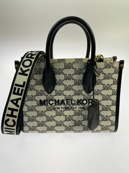 【中古品】【レディース】 Michael Kors マイケルコース 35T2G7ZC5J TOTE BAG 鞄 ハンドバッグ 188-250223-AS-2-min カラー：グレー/ブラック系 万代Net店