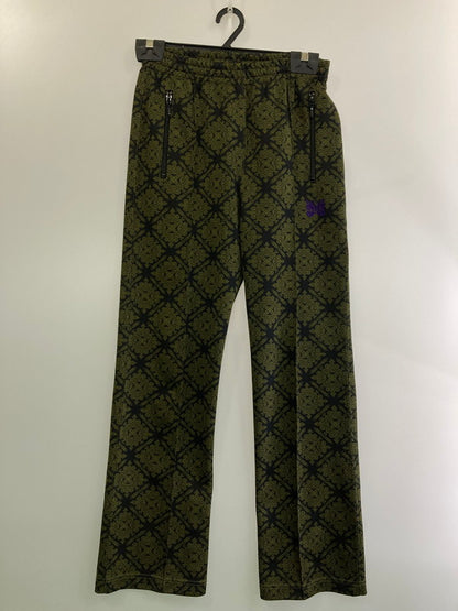 【中古品】【メンズ】 Needles ニードルス IN198 21SS TRACK PANT POLY JQ PATCHWORK ボトムス パンツ センタープレス 151-250225-AS-29-min サイズ：XS カラー：グリーン/ブラック 万代Net店