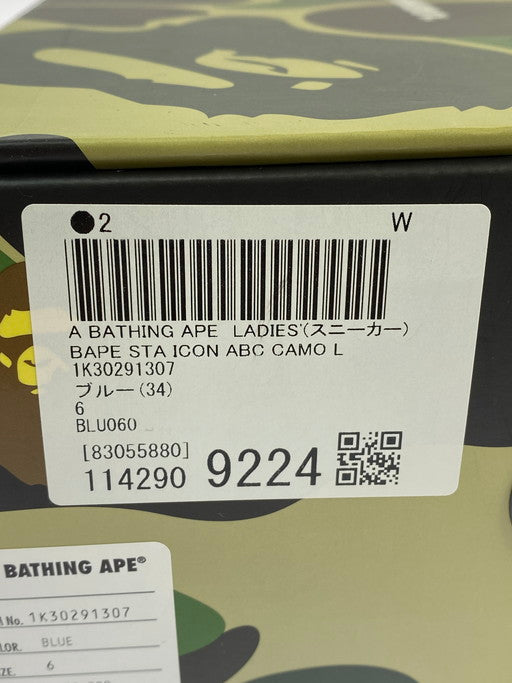 【中古品】【レディース】 A BATHING APE アベイシングエイプ 1K30291307 BAPE STA ICON ABC CAMO ローカットスニーカー 靴 シューズ 166-250225-AS-15-min サイズ：24cm カラー：ホワイト/ブルー 万代Net店