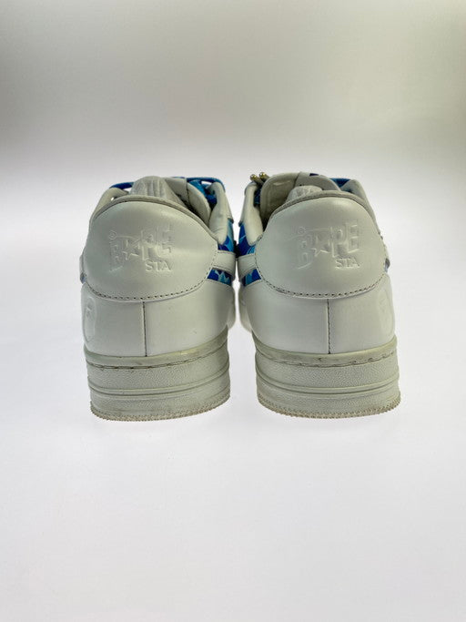 【中古品】【レディース】 A BATHING APE アベイシングエイプ 1K30291307 BAPE STA ICON ABC CAMO ローカットスニーカー 靴 シューズ 166-250225-AS-15-min サイズ：24cm カラー：ホワイト/ブルー 万代Net店