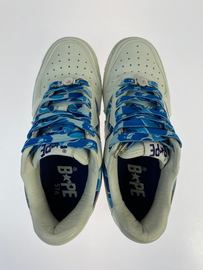 【中古品】【レディース】 A BATHING APE アベイシングエイプ 1K30291307 BAPE STA ICON ABC CAMO ローカットスニーカー 靴 シューズ 166-250225-AS-15-min サイズ：24cm カラー：ホワイト/ブルー 万代Net店