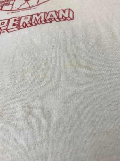 【中古品】【メンズ】 SUPERMAN スーパーマン METROPOLIS ILLINOIS RINGER TEE メトロポリス イリノイ リンガー Tシャツ 半袖 トップス 146-250224-cn-6-min サイズ：表記なし カラー：ホワイト系 万代Net店