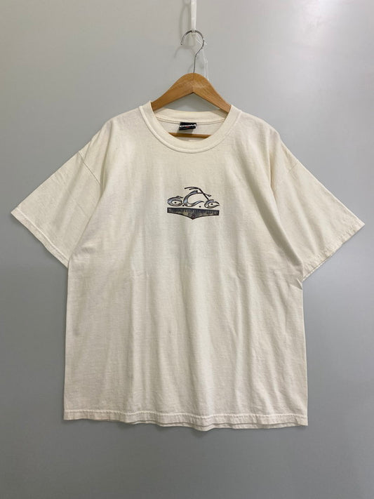 【中古品】【メンズ】 ORANGE COUNTY オレンジ カウンティ CHOPPERS 00S LOGO TEE チョッパーズ ロゴ Tシャツ 半袖 トップス 146-250315-cn-9-min サイズ：XL カラー：ホワイト系 万代Net店
