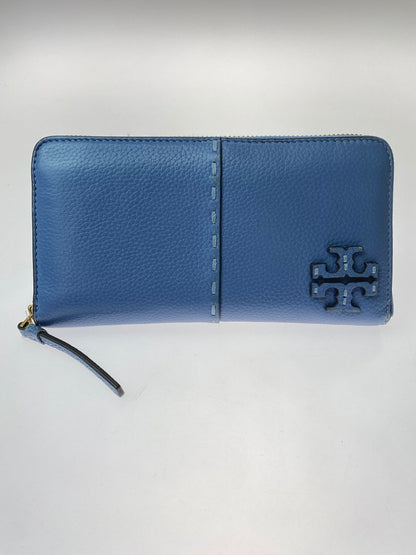 【中古品】【メンズ/レディース】 Tory Burch トリーバーチ 13630 マックグロー ジップ コンチネンタル ウォレット 長財布 ロングウォレット 181-250228-me-32-min カラー：ブルー 万代Net店