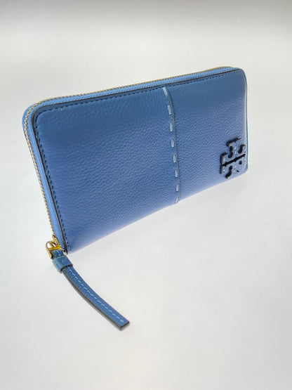 【中古品】【メンズ/レディース】 Tory Burch トリーバーチ 13630 マックグロー ジップ コンチネンタル ウォレット 長財布 ロングウォレット 181-250228-me-32-min カラー：ブルー 万代Net店