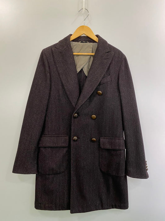 【中古品】【メンズ】  HEVO イーヴォ 02716240730 DOUBLE COAT ダブルコート アウター 141-250223-ks-28-min サイズ：46 カラー：ブラウン 万代Net店