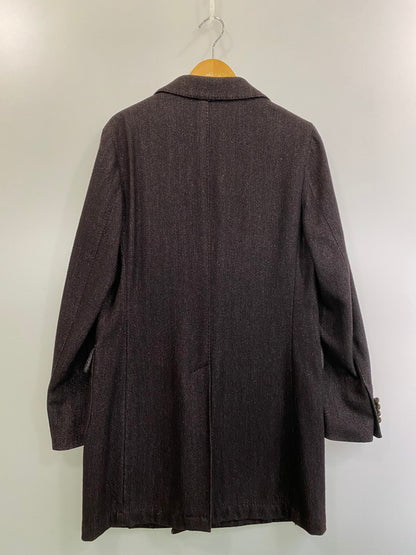 【中古品】【メンズ】  HEVO イーヴォ 02716240730 DOUBLE COAT ダブルコート アウター 141-250223-ks-28-min サイズ：46 カラー：ブラウン 万代Net店