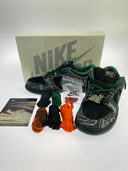 【中古品】【メンズ】 NIKE ナイキ HF7743-001 ×THERE SKATEBOARDS SB DUNK LOW PRO "ANTHRACITE AND GORGE GREEN" 靴 シューズ スニーカー 160-250223-AS-31-min サイズ：27cm カラー：グレー/グリーン/ブラック 万代Net店