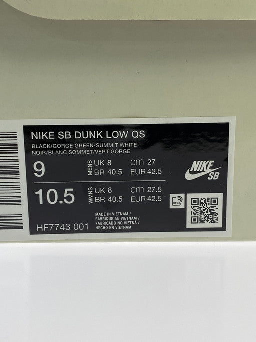 【中古品】【メンズ】 NIKE ナイキ HF7743-001 ×THERE SKATEBOARDS SB DUNK LOW PRO "ANTHRACITE AND GORGE GREEN" 靴 シューズ スニーカー 160-250223-AS-31-min サイズ：27cm カラー：グレー/グリーン/ブラック 万代Net店