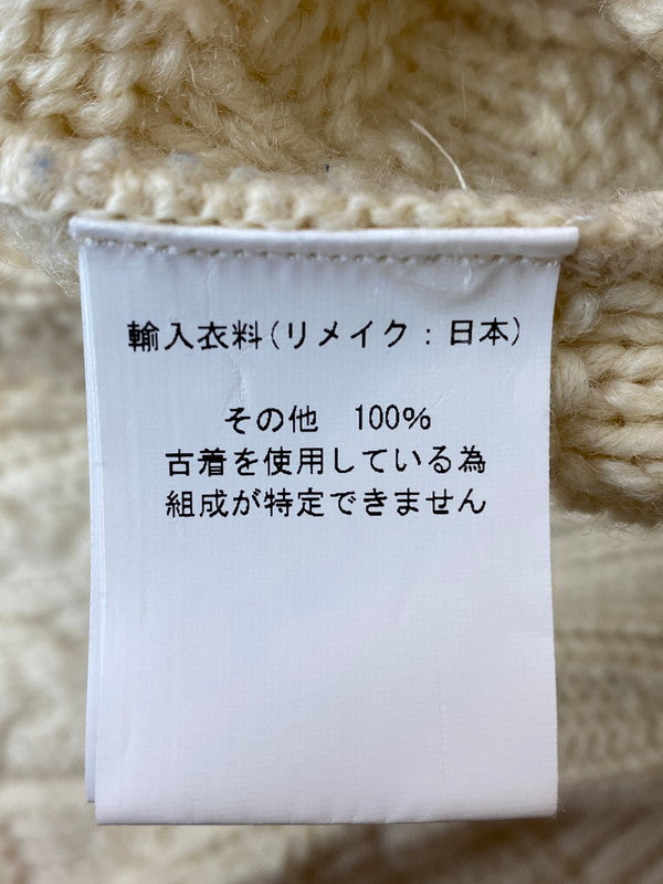 【現状渡し品】【メンズ】  77CIRCA 77サーカ リメイクフィッシャーマンニット  140-250223-ks-27-min サイズ：XL カラー：ベージュ 万代Net店