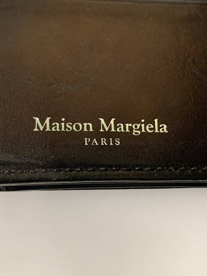 【現状渡し品】【メンズ/レディース】  MAISON MARGIELA メゾンマルジェラ S35UI0437 P2714 エナメル 二つ折り財布 200-250227-ks-53-min カラー：ブラック 万代Net店