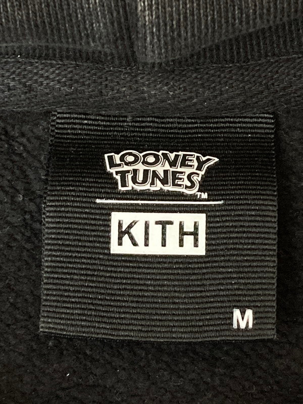 【中古品】【メンズ】  KITH キス ×LOONEY TUNES ルーニー・テューンズ THAT'S ALL FOLKS HOODIE フーディ 142-250227-ks-28-min サイズ：M カラー：ブラック 万代Net店