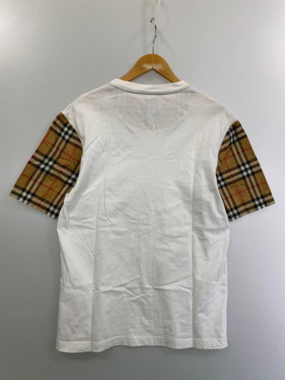 【中古品】【メンズ】 BURBERRY バーバリー ノバチェック 切替半袖Tシャツ トップス 141-250223-ks-34-min サイズ：S カラー：ホワイト 万代Net店