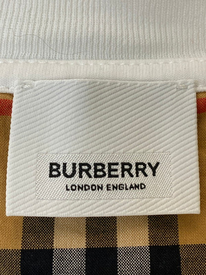 【中古品】【メンズ】 BURBERRY バーバリー ノバチェック 切替半袖Tシャツ トップス 141-250223-ks-34-min サイズ：S カラー：ホワイト 万代Net店