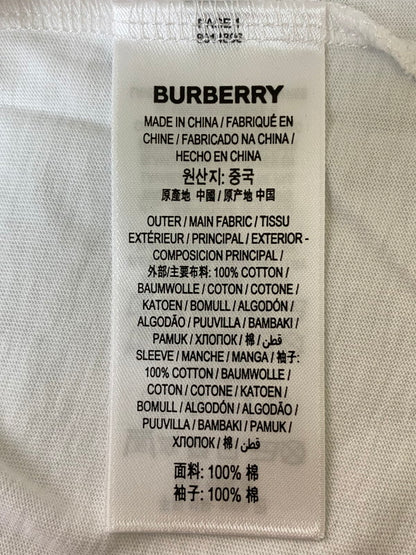 【中古品】【メンズ】 BURBERRY バーバリー ノバチェック 切替半袖Tシャツ トップス 141-250223-ks-34-min サイズ：S カラー：ホワイト 万代Net店